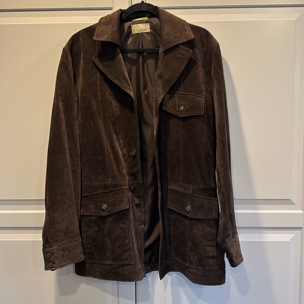 Suede leather jacket men’s in small